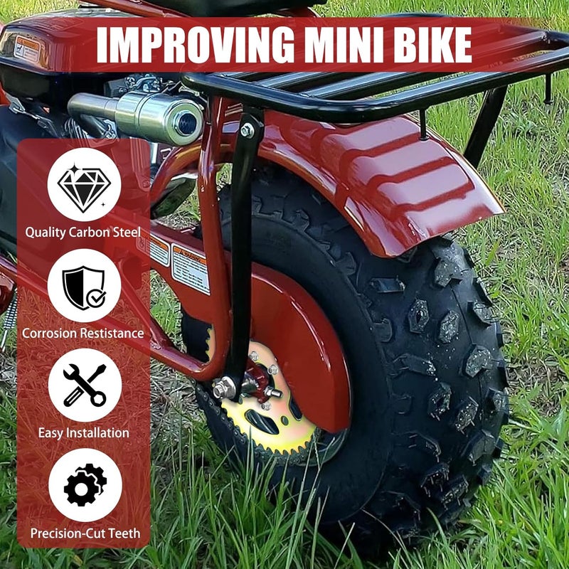 Superlong 40 Tooth Mini Bike Sprocket for 40/41/420 Chain, Rear Sprocket 37mm Bore with 6 Hole Fit for Coleman CT100U CC100X Baja Doodle Bug DB30 Monster Mega Moto MMB105 Mini Bike Parts - Image 3